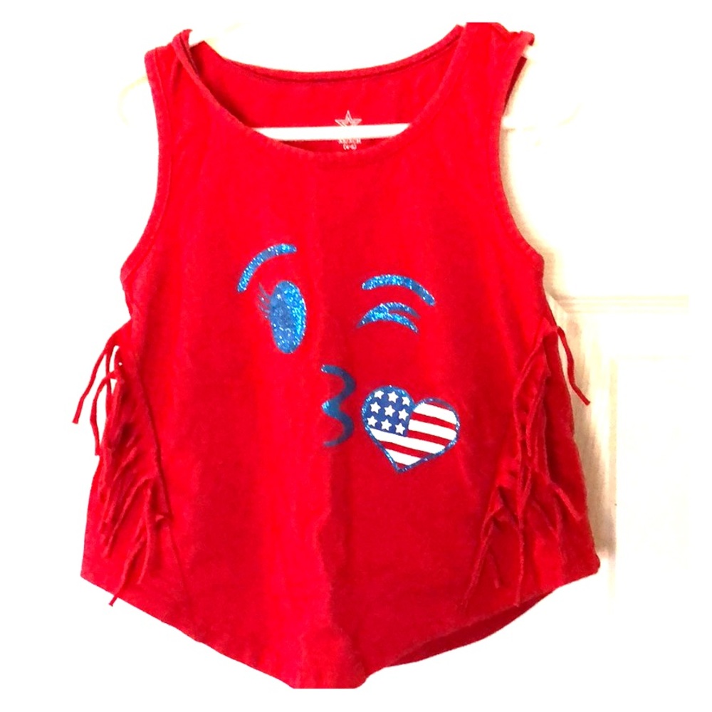 Girls Red Tank Top Size XS 4-5